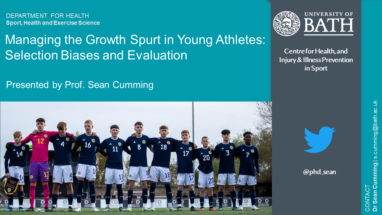 Managing the Growth Spurt in Young Athletes: Selection Biases and Evaluation – Sean Cumming
