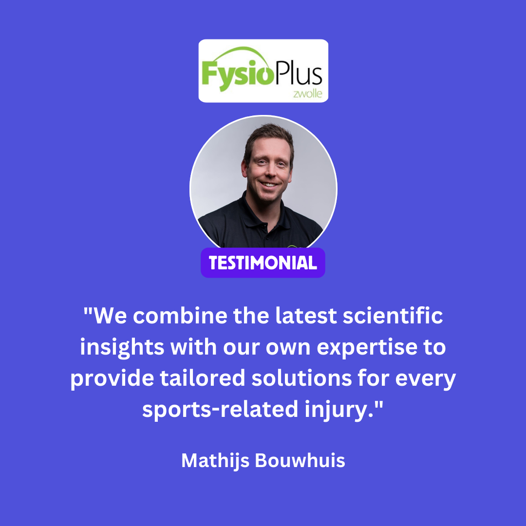 Testimonial of Mathijs Bouwhuis: We combine the latest scientific insights with our own expertise to provide tailored solutions for every sports-related injury.